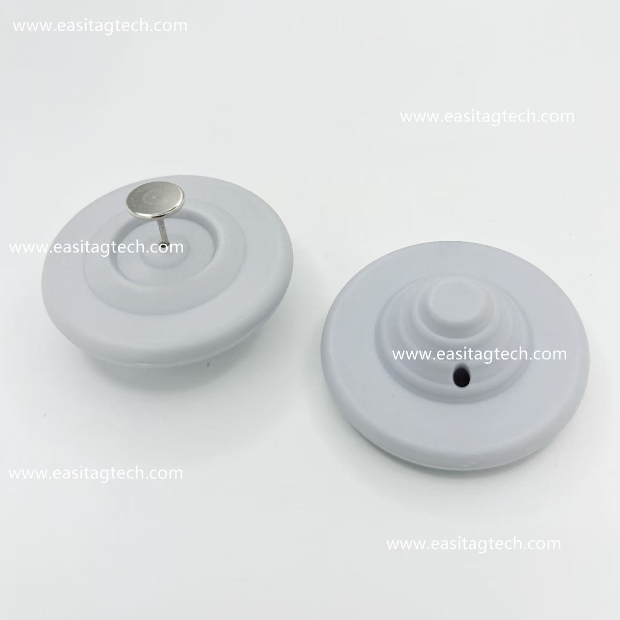 HD005 48mm round seucrity tag 8.2MHz ABS Plastic UFO Shape RF Clothing Security Tags Magnetic Retail Anti-theft EAS Hard Security Tags for Clothes