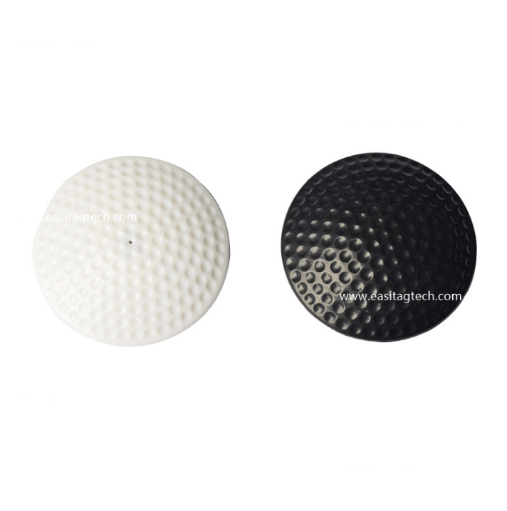 HD011 EAS Large Golf Shell Tag 63mm Round Hard Ta g8.2MHz ABS Plastic Golf Bag Tags Custom With Standard Lock Retail Anti-theft EAS security Hard Tag for Cloth Stores