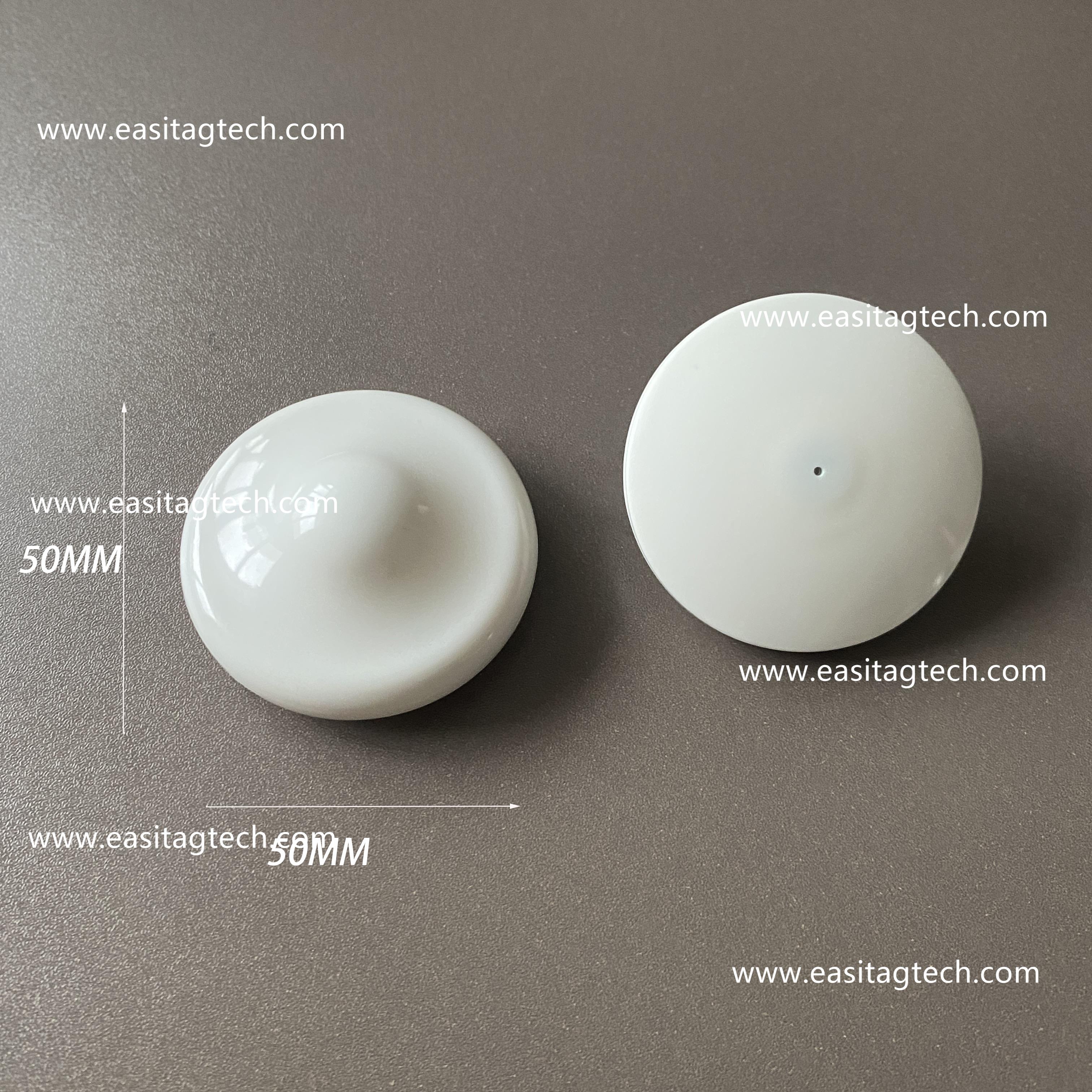 HD016 eas rf 50mm round UFO tag security sensor 8.2mhz security clothes anti-theft hard tag Eccentric Round Hard Tag  