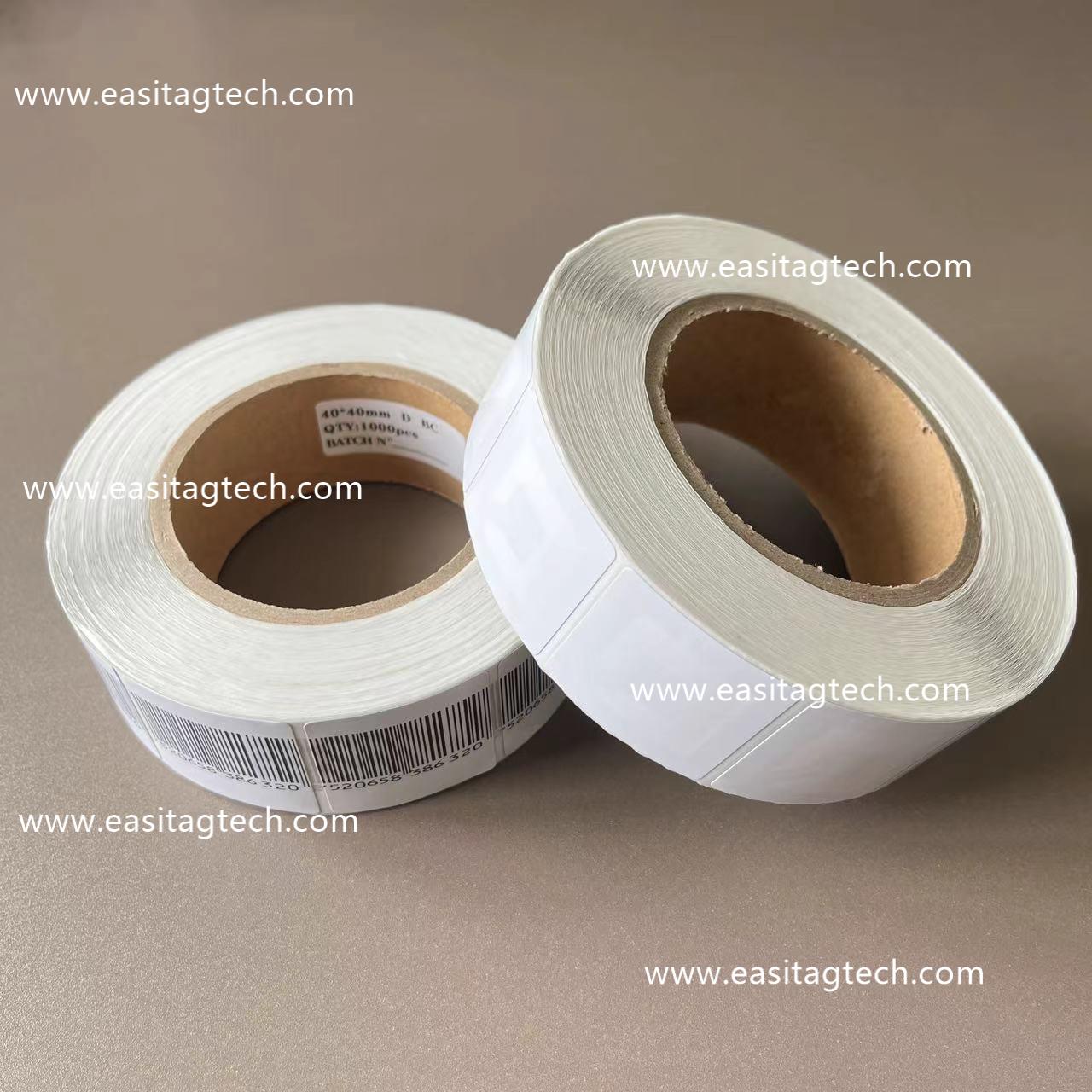 RF4040 Security RF Label Retail Shop EAS 8.2MHz Checkpoint Compatible Labels RF Tags Anti-Theft Barcode Fake Soft Label Self-Adhesive Tag 